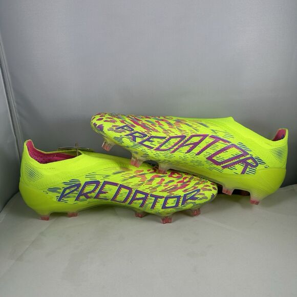 Adidas Predator Elite LL FG Green Pink Athletic Soccer Cleat ID3875 Men Size 6.5 - Picture 7 of 9